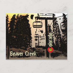 Beaver Bäck Colorado ski hiss vykort