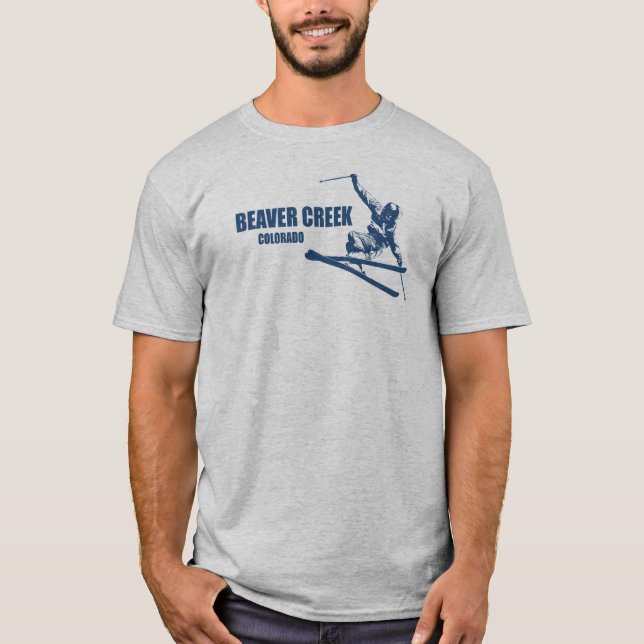 Beaver Bäck Colorado Skier T Shirt (Framsida)
