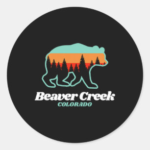 Beaver Bäck Colorado Skiing Snowboarding Bear Runt Klistermärke