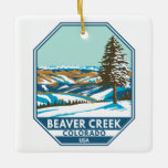 Beaver Bäck Ski Area Winter Colorado Julgransprydnad Keramik<br><div class="desc">Bavers vinterkonst i Bäck visar vintern.</div>
