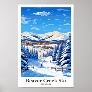 Beaver Bäck Ski Colorado Travel Vintage Poster