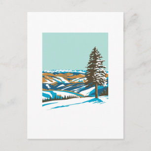 Beaver Bäck Ski Resort nära Avon Colorado WPA Pos Vykort