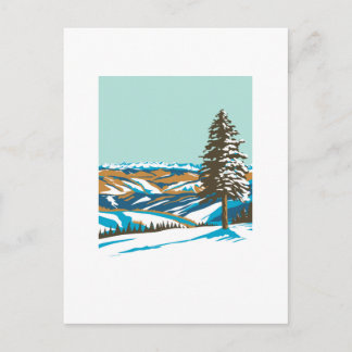 Beaver Bäck Ski Resort nära Avon Colorado WPA Pos Vykort