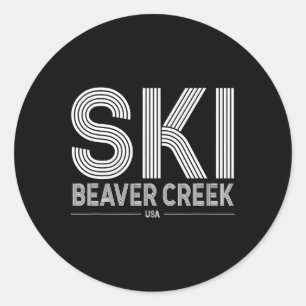 Beaver Bäck Ski Resort Usa Rocky mountains Americ Runt Klistermärke