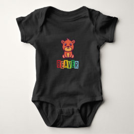 Beaver Blk Baby Body T Shirt