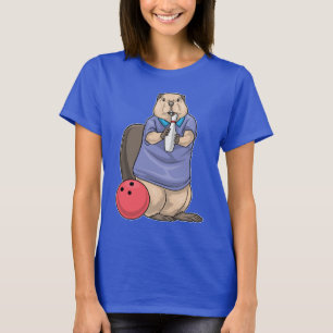 Beaver Bowling Bowling ball T Shirt