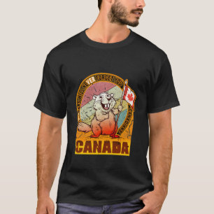 Beaver Canada Flagga T Shirt