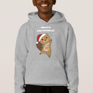 Beaver Cheerful jul Winter Animals Beavers T Shirt