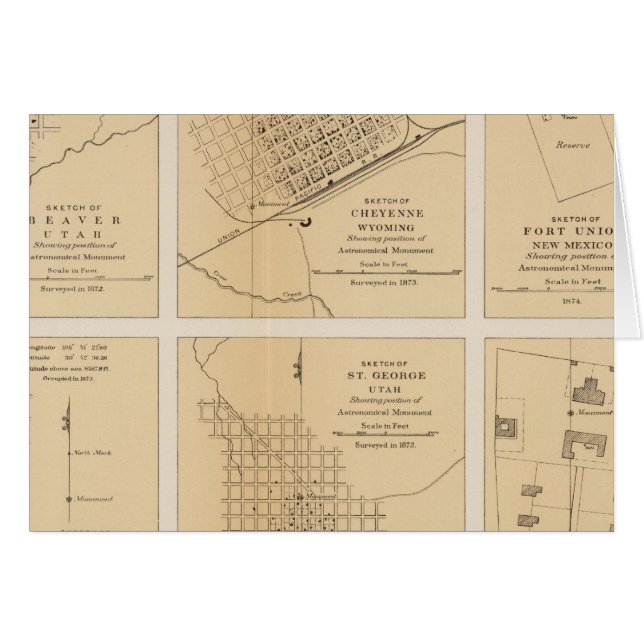 Beaver, Cheyenne, Fort Union, Georgetown Hälsningskort (Framsidan Horizontal)