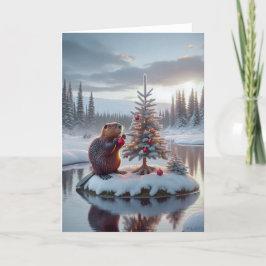BEAVER CHRISTMAS - WILDLIFE HELGKORT