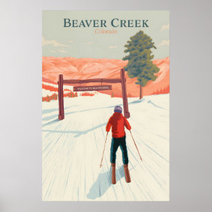 Beaver Creek Colorado Skidort Reseskylt Poster