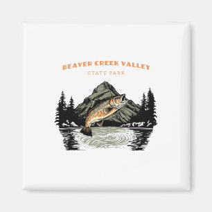 Beaver Creek Valley State Park Retro Vintage Fiske Magnet