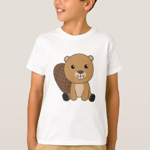 Beaver Cute Rodents För barn Funny Beaver T Shirt