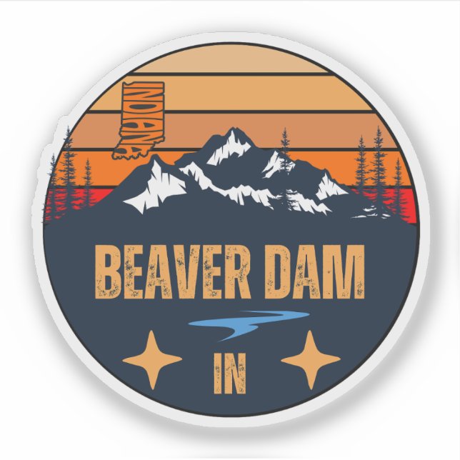 Beaver Dam, Indiana Klistermärken (Framsida)