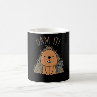 Beaver Dam It Cute Beaver Dam Funny Pun Sarkastic Kaffemugg