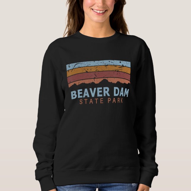 Beaver Dam State Park Illinois Retro Cool T Shirt (Framsida)