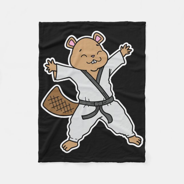 Beaver Do Karate Fleecefilt (Framsidan)