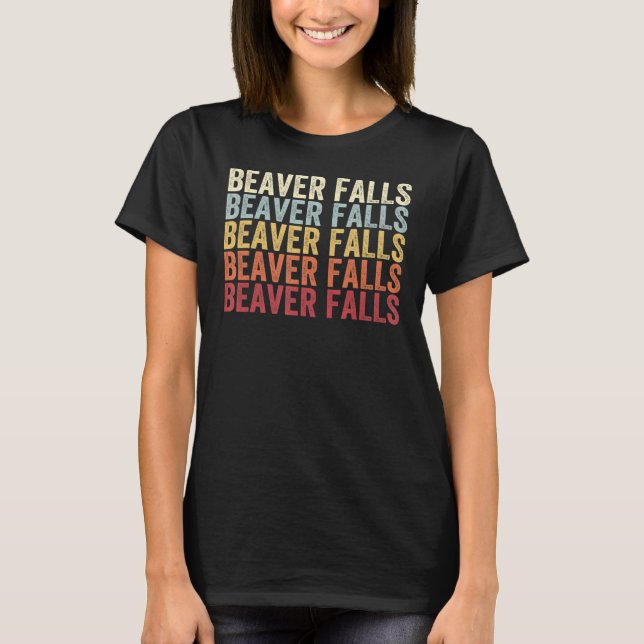 Beaver Falls Pennsylvania Beaver Falls PA Retro VI T Shirt (Framsida)