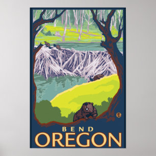 Beaver Family - Bend, Oregon Poster