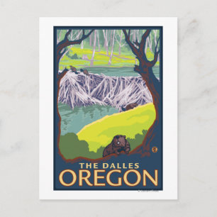 Beaver Family - The Dalles, Oregon Vykort
