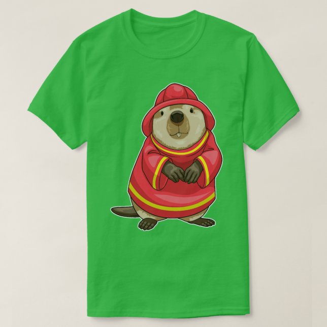 Beaver Firefighter Fire Department T Shirt (Design framsida)