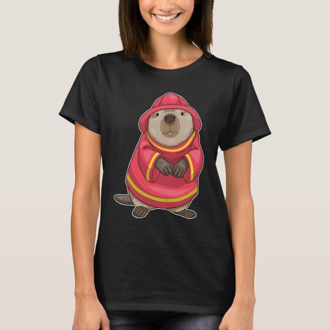 Beaver Firefighter Fire Department T Shirt (Framsida)