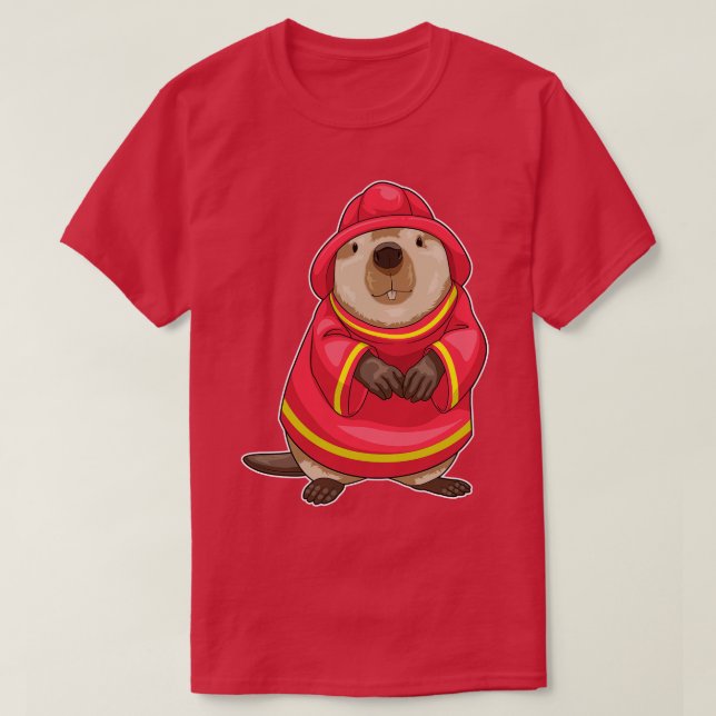 Beaver Firefighter Fire Department T Shirt (Design framsida)