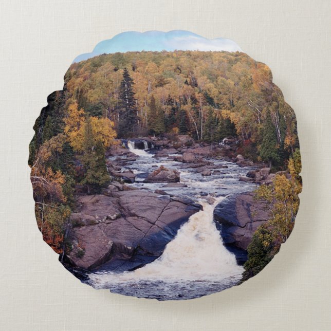 Beaver Floden Falls-kudden Rund Kudde (Framsidan)