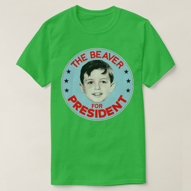 Beaver for President T Shirt (Design framsida)