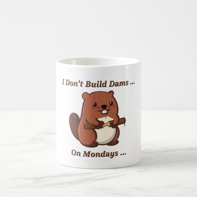 Beaver Funny Quote Kaffemugg (Center)