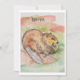 Beaver Greeting Card Julkort
