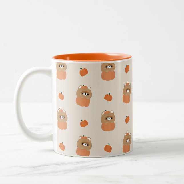 Beaver Halloween Två-Tonad Mugg (Vänster)
