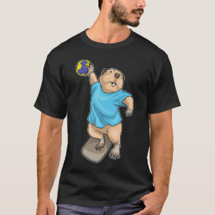 Beaver Handball-spelarhandboll T Shirt