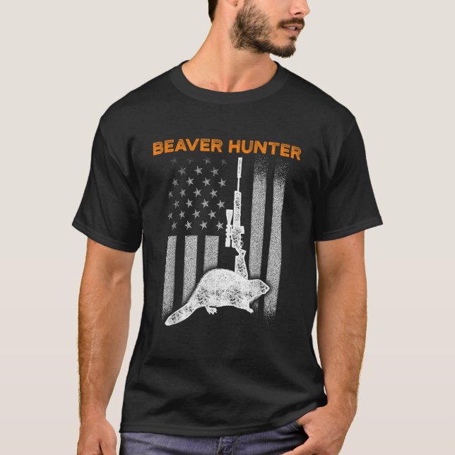 Beaver Hunting Season Hunt Hunter T Shirt (Framsida)