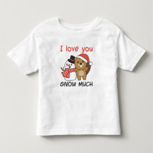 Beaver I Kärlek You Snö Much Snögubbe Pun T Shirt