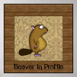 Beaver i profil poster