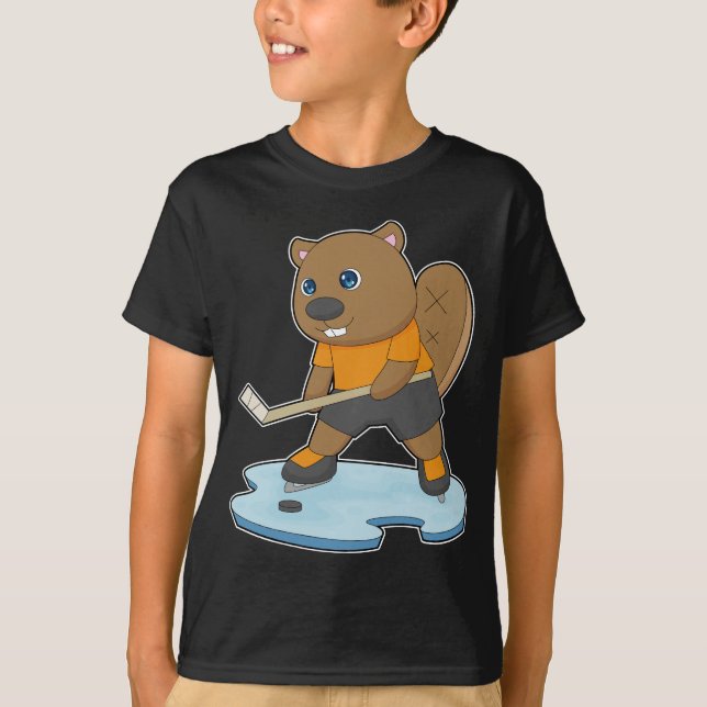 Beaver Ice hockey Ice hockey-klubba T Shirt (Framsida)
