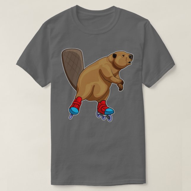 Beaver Inline skridskor för rullskridskor T Shirt (Design framsida)