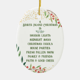 Beaver Island-julprydnad Julgransprydnad Keramik