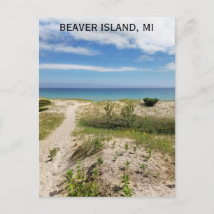 Beaver Island Michigan Beach Travel Vykort