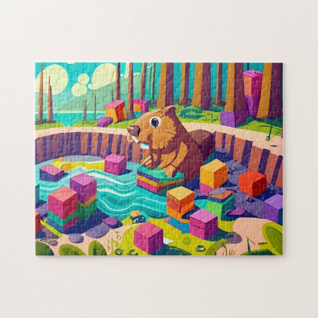Beaver Jigszawa Puzzles Pussel (Horisontell)
