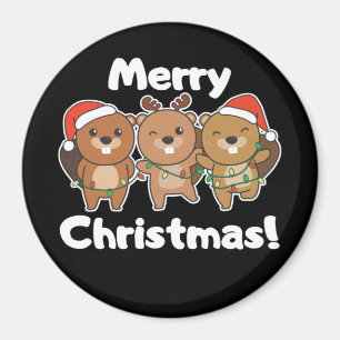 Beaver jul Animals Beavers God jul M Magnet