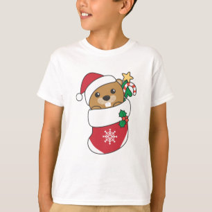Beaver jul Snö Winter Animals Beaver T Shirt
