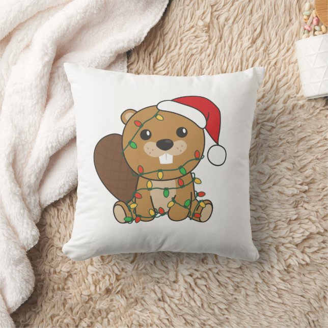 Beaver jul Winter Animals Beaver Kudde (Filt)