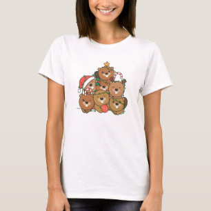 Beaver Julgran Funny Animal God jul T Shirt