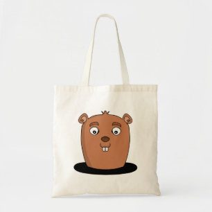 Beaver kommer från hål tygkasse