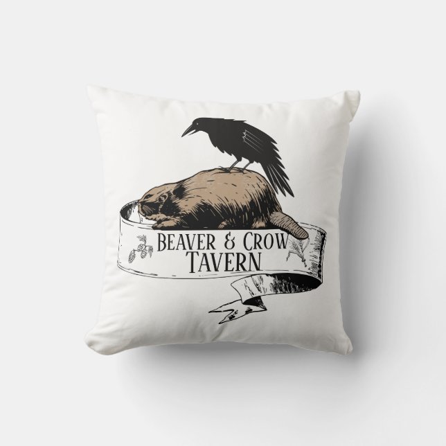 Beaver & Kråka Tavern Kudde (Framsida)