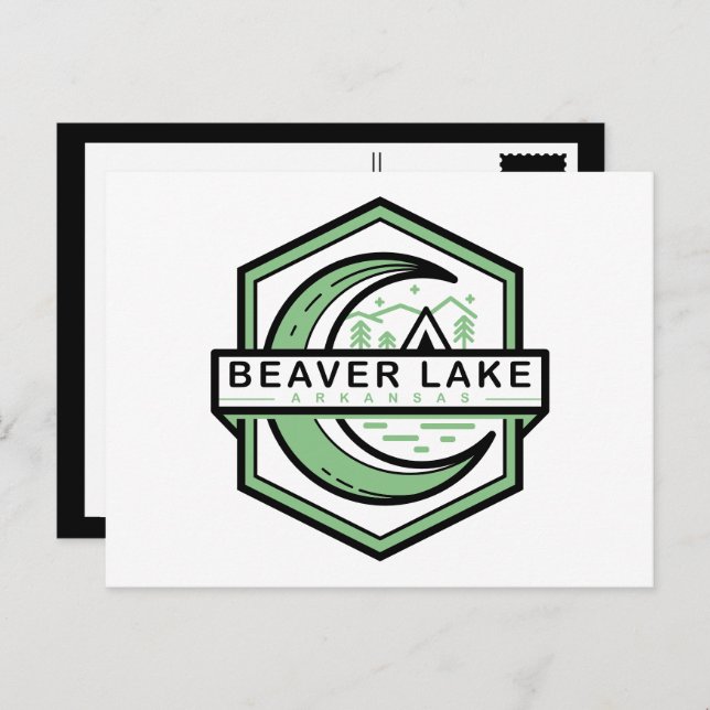 beaver lake arkansas måne hexa färg anpassningsbar vykort (Fram/baksida)