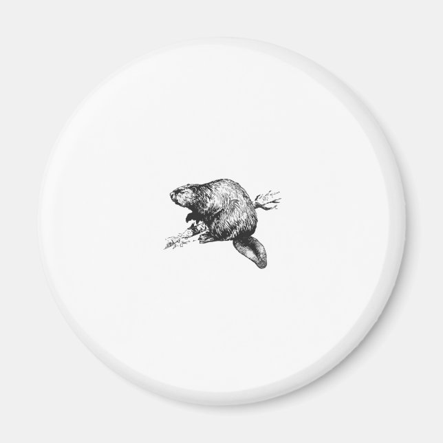 Beaver Line Art-Logotyp Magnet (Framsidan)