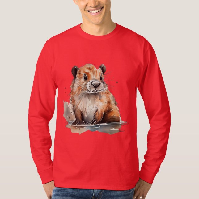 Beaver manar shirt t shirt (Framsida)